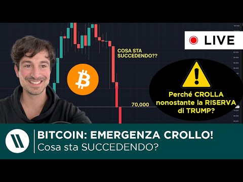 BITCOIN, CRYPTO: EMERGENZA CROLLO. CHE SUCCEDE? PERCHÉ SCENDE TUTTO? | TRUMP terrorizza anche NASDAQ