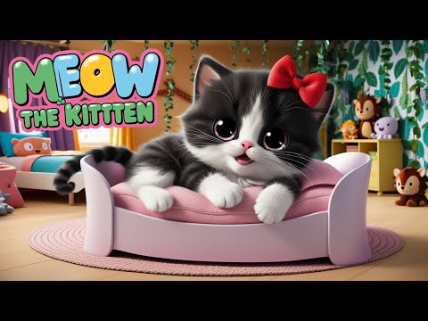 "Meow The Kitten" 🐾 | Cute Cat Nursery Rhyme for Kids | Fun 2D Cartoon Song"