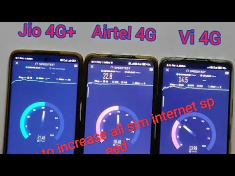 HOW TO INCREASE ALL SIM INTERNET SPEED 🚄#jio#airtel#VI#increasespeed#viral