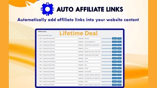 Auto Affiliate Links Lifetime Deal - Automatically add affiliate links in your website
