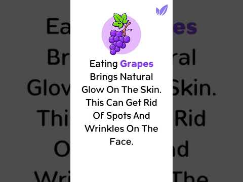 Eating Grapes Brings Natural Glow On The Skin. This Can Get Rid Of Spots And Wrinkles On The Face.