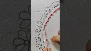 unique border design #handbroidery #embroidery #borderembroidery #chainstich #viralshorts