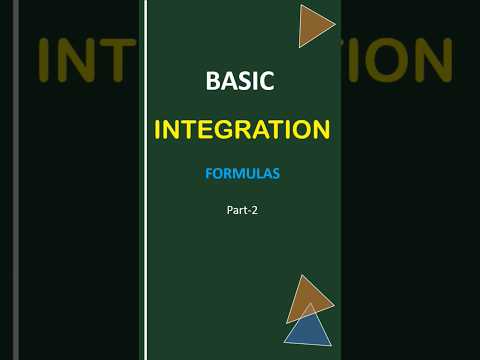 Basic Integration formulas (part-2) # inter math#emcet
