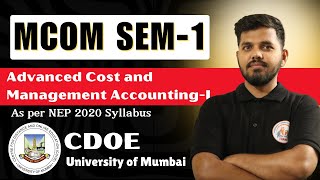 MCOM semester 1 Advanced Cost and Management Accounting-I University of Mumbai CDOE 2025