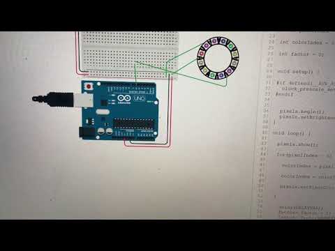 A flashing neopixel ring- Dylan   *epilepsy warning*⛔️