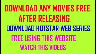 Free Movies Download Website FULL HD Movies In 2020🔥|| Download Hotstar Web Series Free 2020.