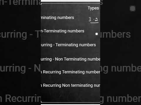 Types of decimal numbers- concepts in Math