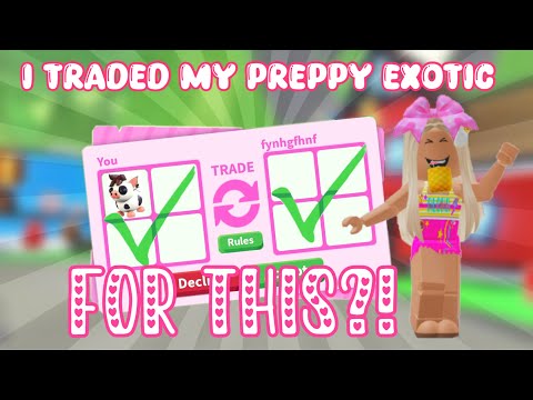 I TRADED MY PREPPY EXOTIC MINI PIG FOR THIS?! 🌈 ⭐️ #adoptmepreppy #adoptmerblx