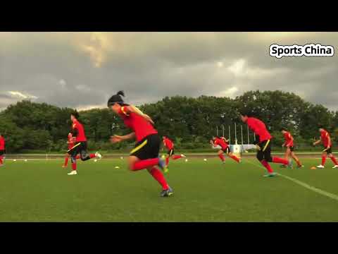 东亚杯｜中国女足国家队抵达日本后的首次训练｜Chinese women national football team's first training after arriving in Japan