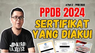 HANYA SERTIFIKAT PRESTASI INI YANG DIAKU DI PPDB 2024