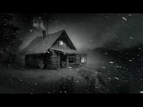 Night Snowstorm in a Old House - Strong Winds and Snowstorm Sounds for Deep Sleep and Relaxation