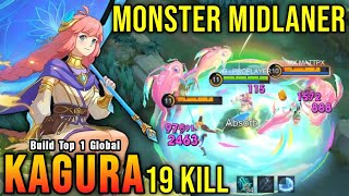 19 Kills!! Kagura Beyond the Clouds Monster Midlaner!! - Build Top 1 Global Kagura ~ MLBB