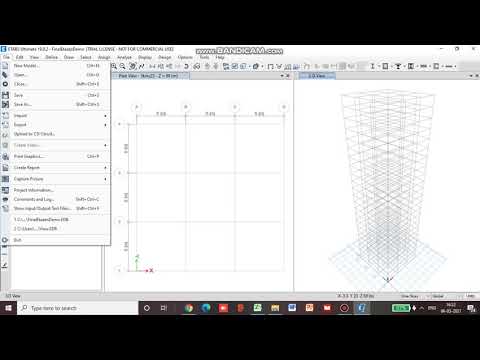 ETABS Tut. Pt3 - Wind Analysis - Modelling of of multi - riser building