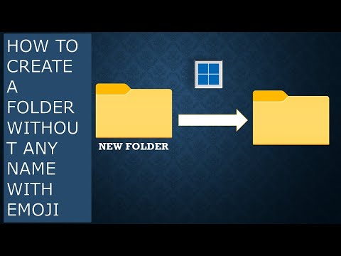 How to create a folder without any name with emoji in the window- 07, 08, 10, 11 #windows