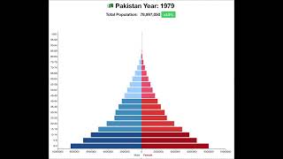 How 🇵🇰 Pakistan’s population structure changed, 1950–2026