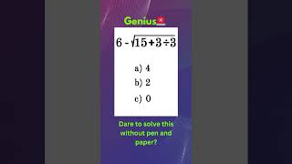Math Test | #maths #mathstrick #mathchallenge #iqtest #trickymaths