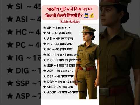 भारतीय पुलिस की सैलरी कितनी होती है? 👮💰 | Police Salary in India. #shorts #gk #police