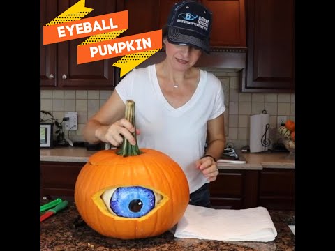 How to make an Eyeball Pumpkin for Halloween.