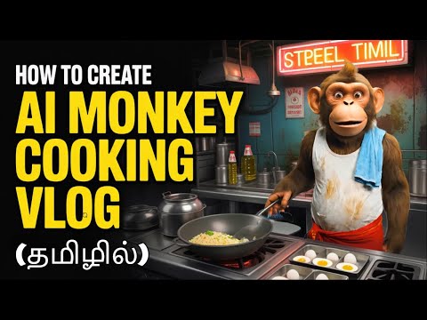 How to Create Ai Monkey Cooking Vlog | Veo 3 tutorial tamil | ai monkey vlog tamil | #aitamil