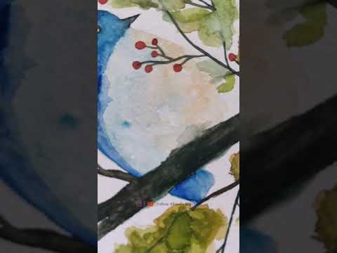 Watercolor painting | Bird painting