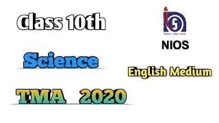 Nios class-10 science tma..April 2020-21 code-212