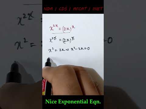 Nice Exponential Equation | NDA | CDS | AFCAT | INET | Simple approach
