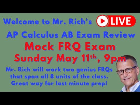 Ultimate AP Calc FRQ Review – 8 Units in 1 Session!