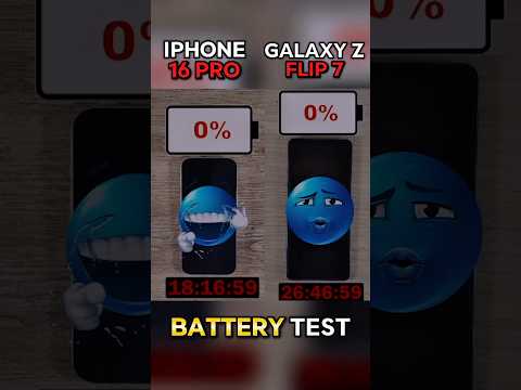 IPHONE 16 PRO MAX VS SAMSUNG GALAXY Z FLIP 7 BATTERY TEST 💀 !!