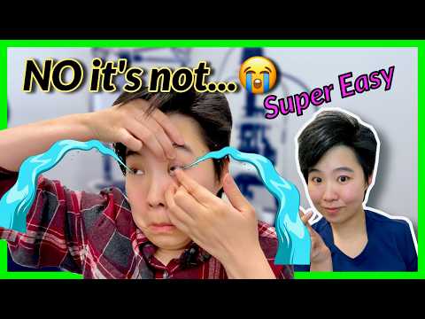 How to handle AND put in contact lenses | For beginners (Funny)