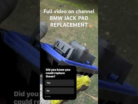 #bmw BMW Jack Pad replacement. Be #safe and change these if they are damaged or missing! #diy