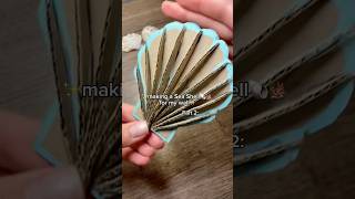 🥹Making a SEASHELL for my wall🐚 Cardboard Craft | Cardboard Shark Tutorial | Wall Decor #cardboard