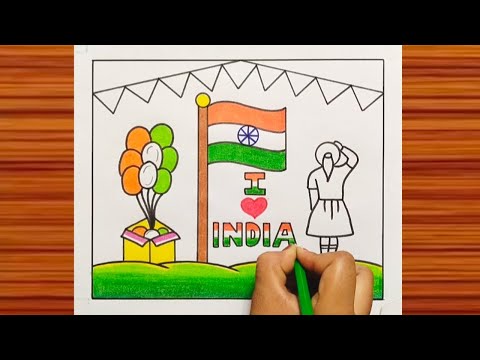 Republic Day Drawing / Republic Day Poster Drawing / How to Draw Republic Day / 26 January Drawing