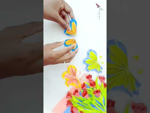 Easy butterfly | paper craft | kids craft #artisticnatha #viralvideo #craft #shortvideo