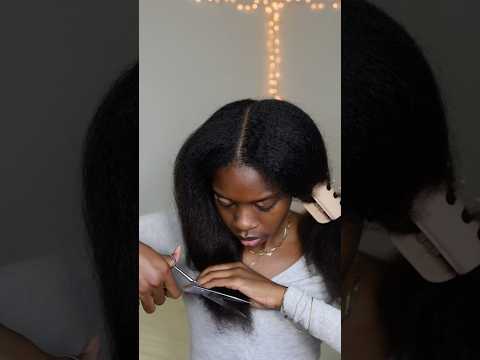 Unconventional trim… #haircare #naturalhair #shorts