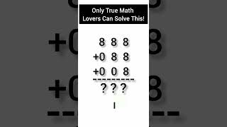 🧠 Only True Math Lovers Can Solve This! #Shorts