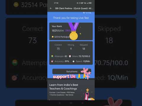 Testbook SBI CLERK LIVE TEST🎉❣️✴️✍️#sbi clerk