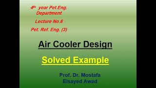 Heat Exchanger - Air coolers design 