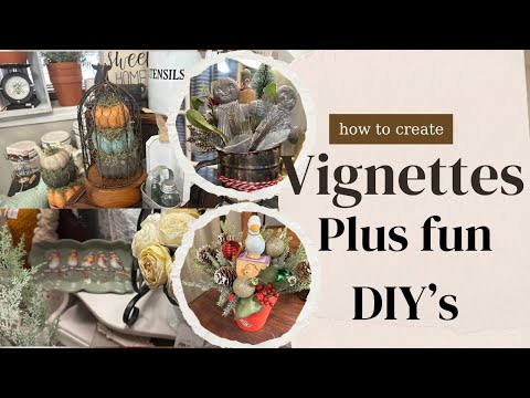 How to create Home Decor Vignettes/Mini Christmas Vignettes