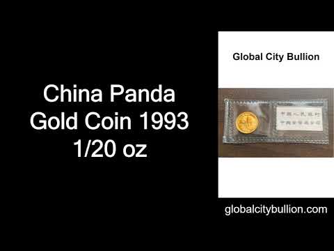 China Panda Gold Coin 1993 1/20 oz