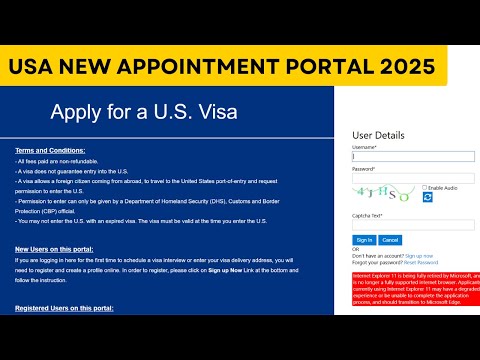 USA New Appointment Portal 2025 | New Appointment System | Register & Sign In