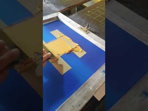 ร้านดอนเมืองสกรีน Ep 19 สกรีนสีทองบนปกผ้าไหม #screen #สกรีนเสื้อ #handmade #บล็อกสกรีน