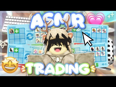 17 MINS OF *ASMR* ADOPT ME TRADING 🤩💗 - preppy & exotic offers !!