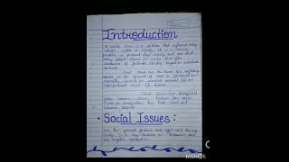 Social Issues /Project work/Class-8,9,10/#socialscience#projectwork #class10#socialissues