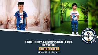 FASTEST TO SOLVE 5 JIGSAW PUZZLES OF 35 PIECE (PRESCHOOLER)