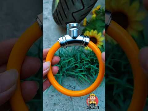 Unbreakable Chain Lock for Bikes! 🔒#BikeLock #AntiTheft #Gadgets #motorcycle #smartlock #shorts #diy
