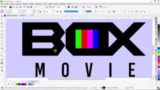 Learn Coreldraw Simple Techniques - Box Movie Logo