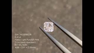 GIA 0.41ct Fancy Light Purplish Pink Diamond I1