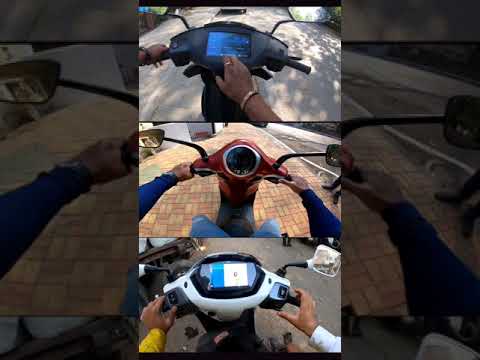 Display Comparison: E-bikes : Ather 450x vs Bajaj Chetak vs TVS iqube