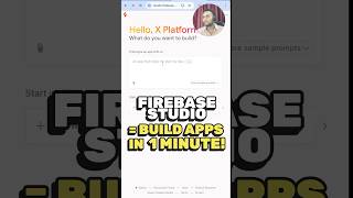 Build Apps with ZERO Code! 😲 Firebase Studio Tutorial in 1 Minute #part1 #shorts