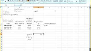 Excel Error Analysis Metrics Lab Spreadsheet Workshop Part2